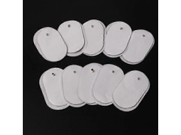 Lurelia Eletrodos Autoadesivos Tens 10 Unidades 6,8 X 4 X 0,2 Cm 2,7 X 1,6 X 0,1 Reutilizáveis Silicone Formato Compacto