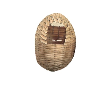Ninho para Pássaro Exótico Oval de Bamboo Grande