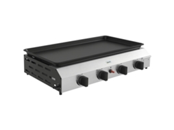 Plancha Gás de Aço Inoxidável Esmaltado com 4 Queimadores, 73x34cm Transportável