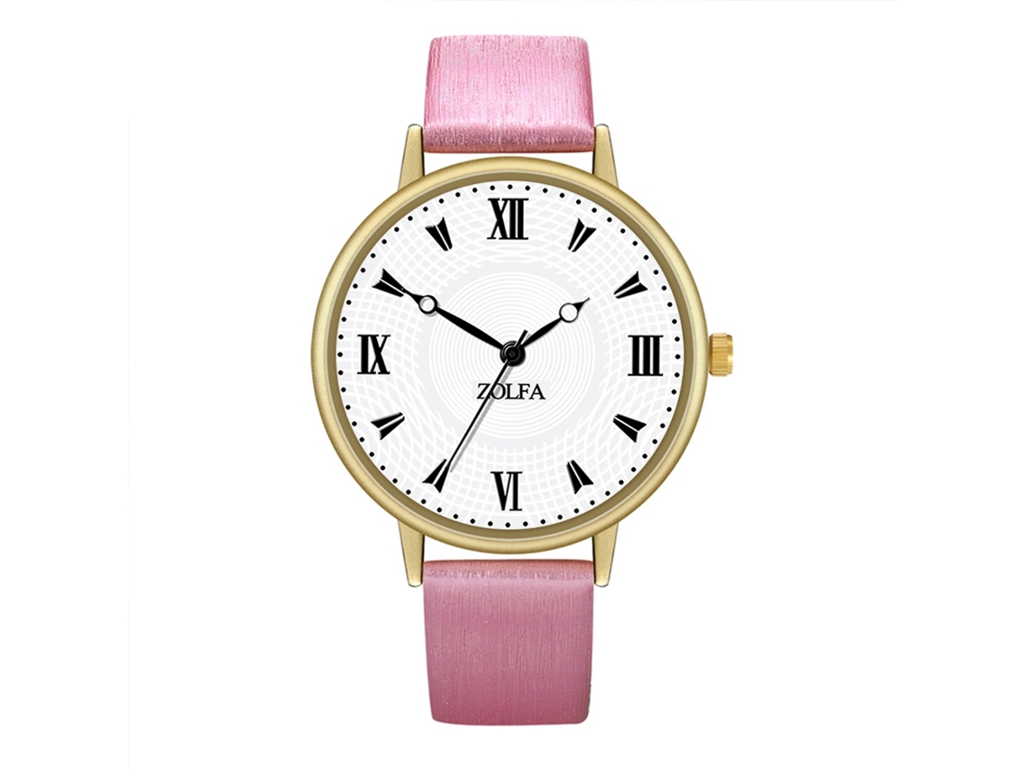 Relógio de Pulso Casal com Pulseira Pu Mecanismo de Quartzo Rosa Vermelho