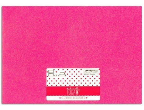 Tela Brilhante de Ferro TOGA (Rosa Fluorescente - 30 x 21 cm)