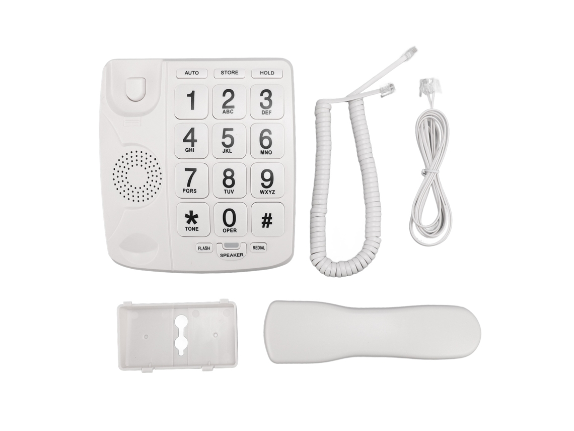 Telefone Fixo com Teclas Grandes e Discagem Rápida LAXISCREED