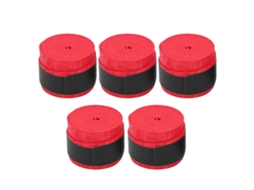 2026rebe-5pcs Overgrip Antideslizante Transpirable Mate Para Raquetes De Badminton E Tênis (vermelho)