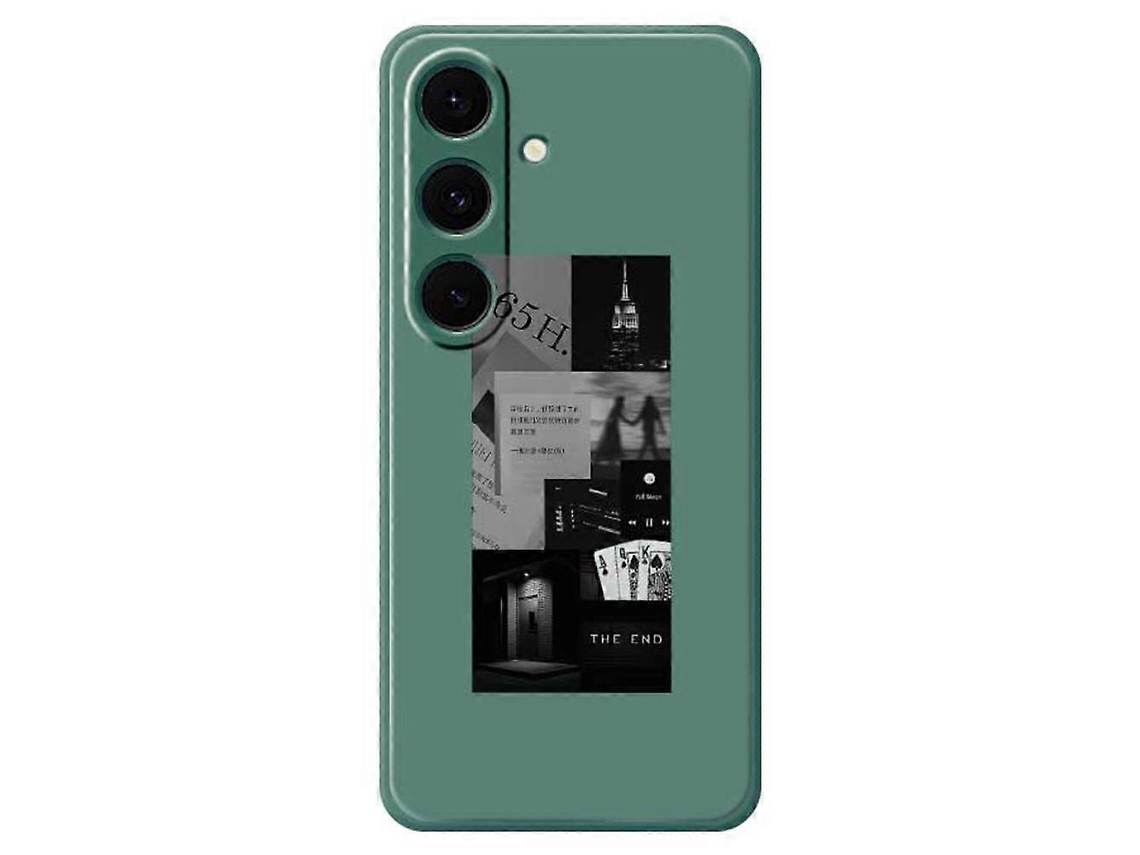 Capa Tkdaddy Para Samsung Galaxy S25 Com Costura, Fotos, Estampa, Borda Reta, Tpu, Capa Traseira, Verde