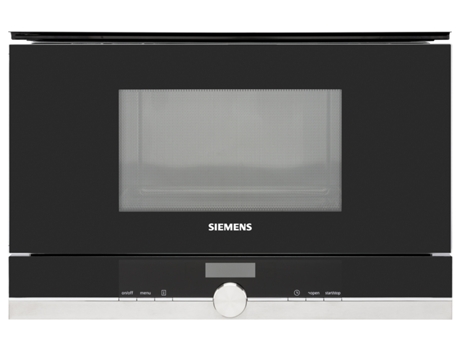 Micro-ondas Encastre SIEMENS BE634LGS1 (21 L - Com Grill - Preto) — 21 L | Com Grill | Interior Aço Inoxidável