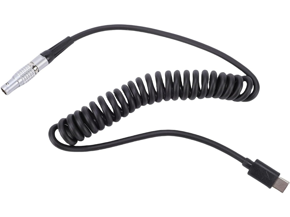 Cabo Usb-c Tipo 2 Pinos 0b Macho, Espiralado, 150 Cm (59,1 Polegadas), Câmeras Z Cam E2 Vermelhas