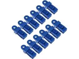 Omni-12 Pinzas Para Toldos - Abrazaderas Deslizantes Seguras Con Mango De Bloqueo, Resistentes, Uso Al Aire Libre/camping/piscinas (azul)