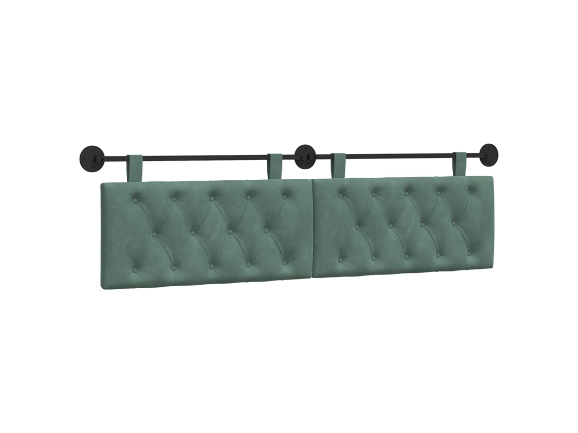 Conjunto 1 Cabeceira Moderna Vidaxl Verde Veludo (190 X 55 X 7 Cm)