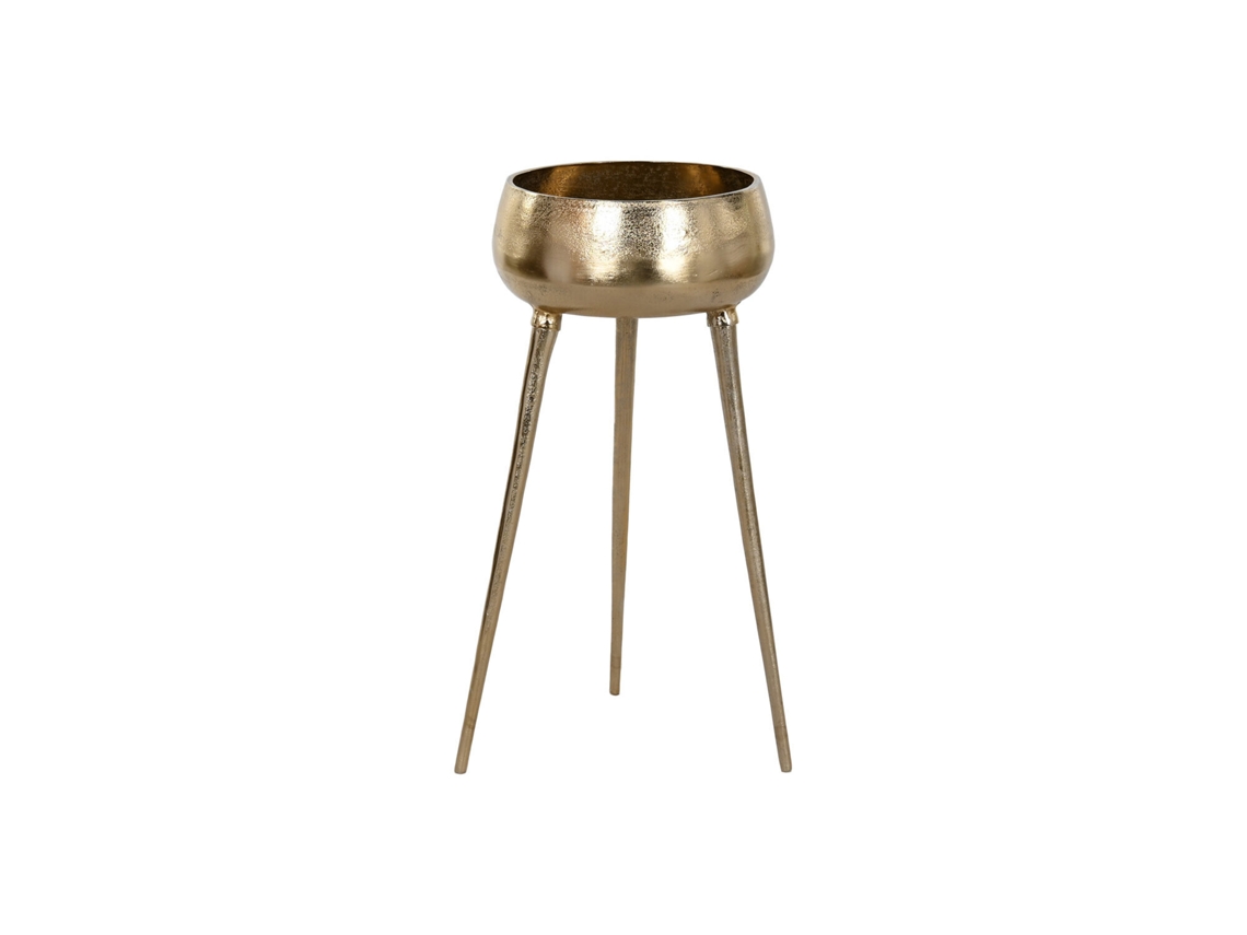 Vaso de Alumínio Dourado 46x46x100cm ALEXANDRA HOUSE LIVING