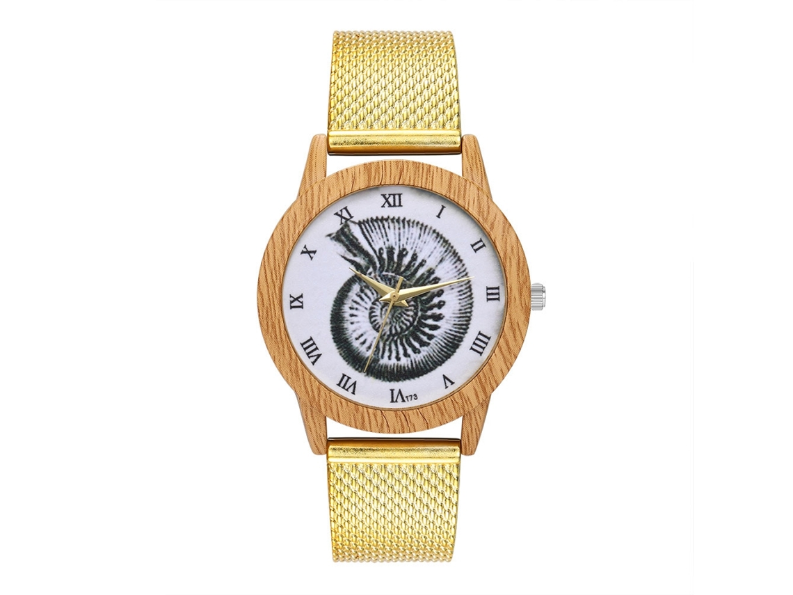 Reloj De Cuarzo Unisex Con Correa De Silicona Casual Y De Negocio Oro