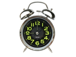 Reloj Despertador De Campana Doble 4 Pulgadas Con Luz Nocturna Y Batería Para Dormitorio