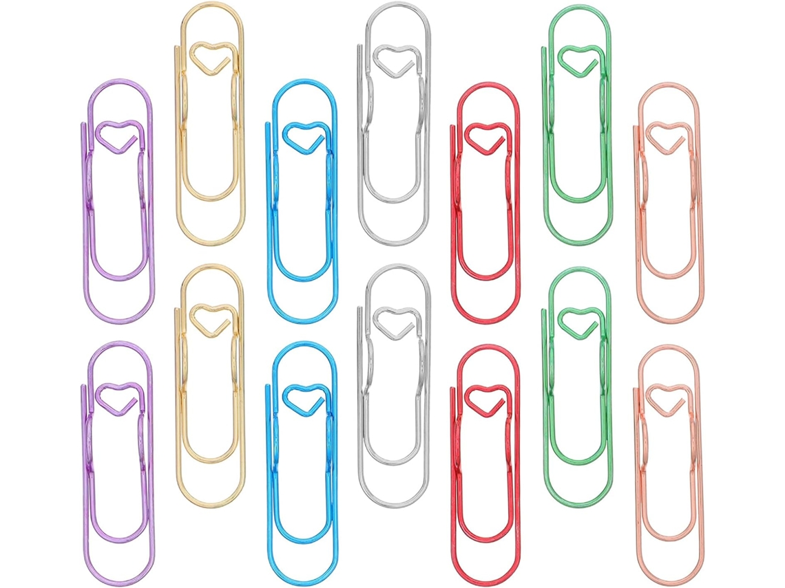 Healvian Conjunto De 70 Peças Prendedores Lápis Decorativos Metal, Porta Canetas Cadernos, Organizador De Mesa