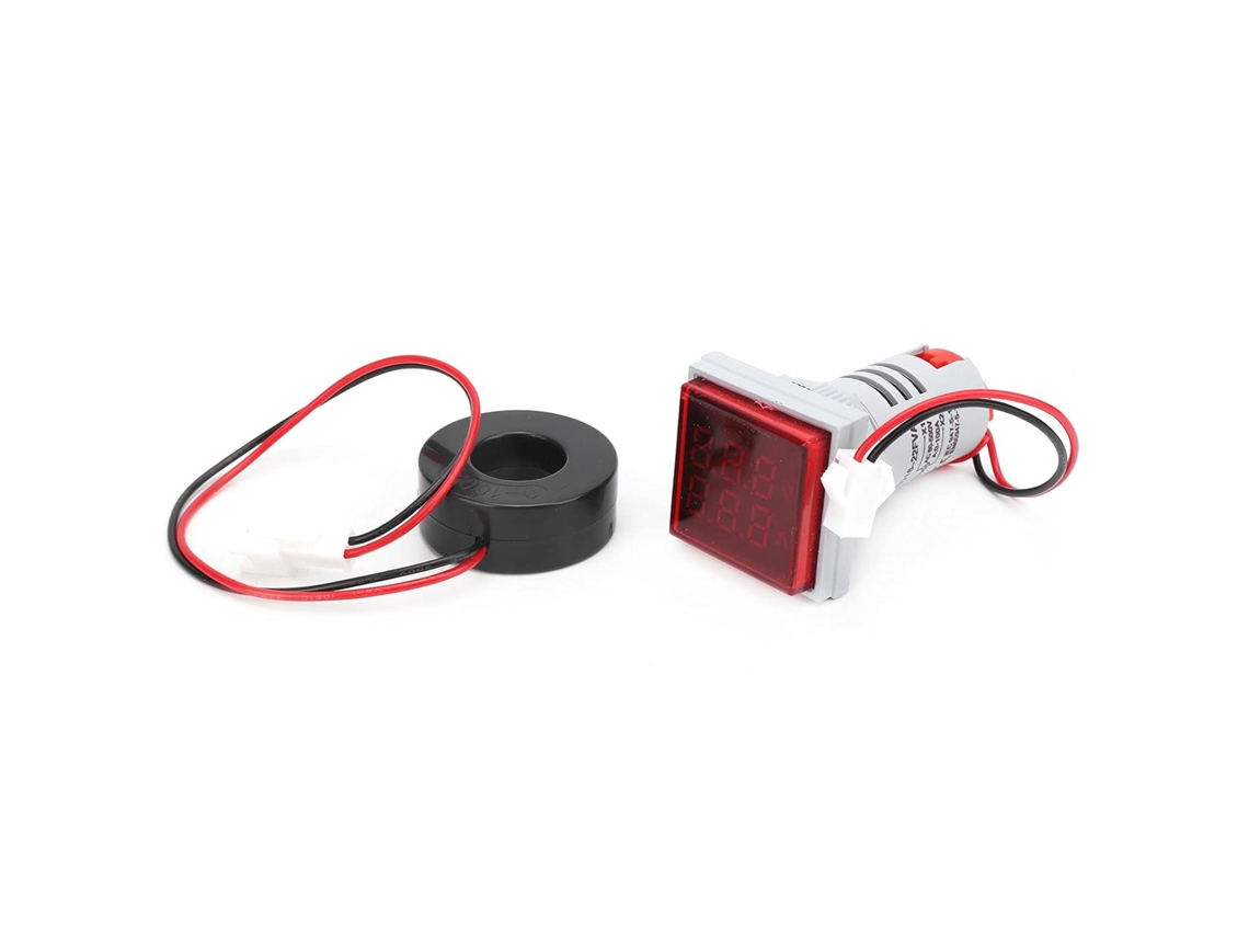 Voltímetro De Corrente, Material Abs, Display Duplo De Tensão E Corrente