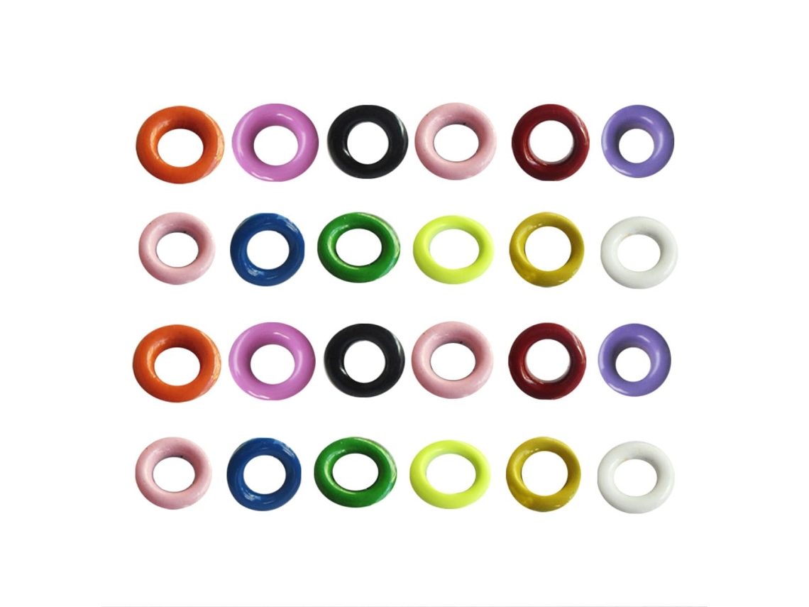 Kit Com Ilhós Metálicos De Cores Aleatórias Para Decoração E Uso Em Lojas.
