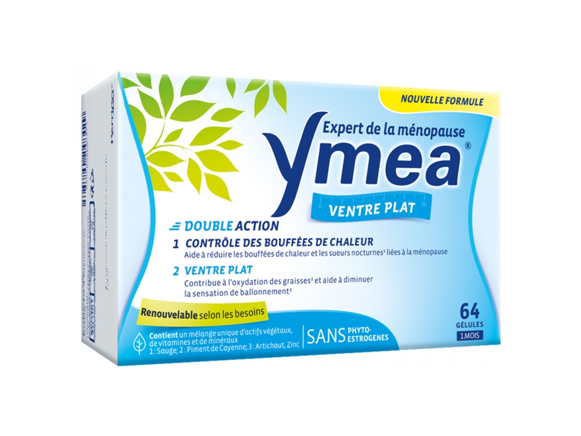Ondas de calor na menopausa e barriga lisa 64 cápsulas YMEA