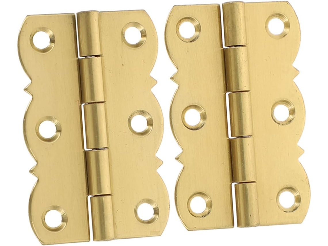 De Latão Para Estante Piano (2 Peças), Com 6 Furos, 45x27mm, Dourado,