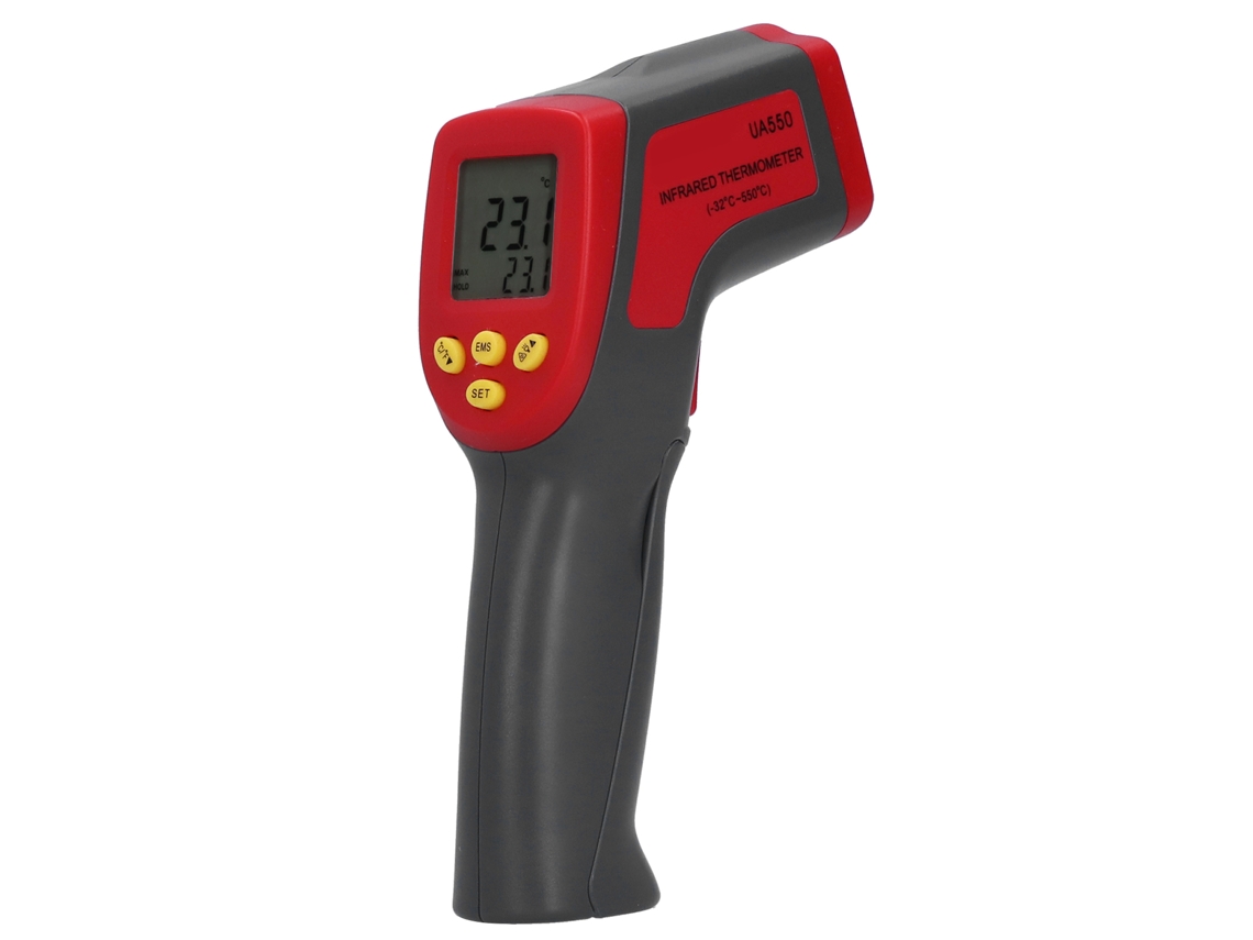 TERMÔMETRO INFRAVERMELHO UA550 de alta precisão YURU 32~550℃ com laser e tela LED
