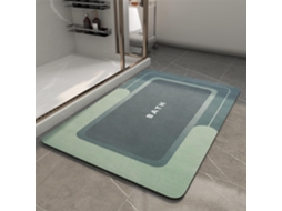 Tapete De Banho Fino E Antiderrapante, Altamente Absorvente E De Secagem Rã¡pida (verde/50x80x0.4cm) Gertiz