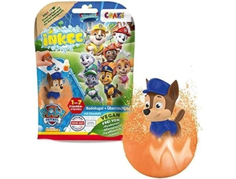 Bomba de banho Craze Inkee Pat Patrouille, óleo de amêndoa doce, 80g, brinquedo surpresa