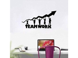 Courbe De Croissance Travail D'équipe Adesivos Muraux Entreprise Bureau Décoration Motivação Pessoal Adesivos Muraux Amovible Vinyle Art Mural 57x80cm