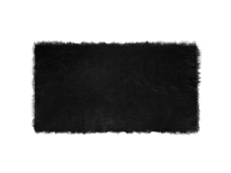 Vidaxl Tapete De De Ovelha Sintética Tafalla Preto 60 X 110 Cm