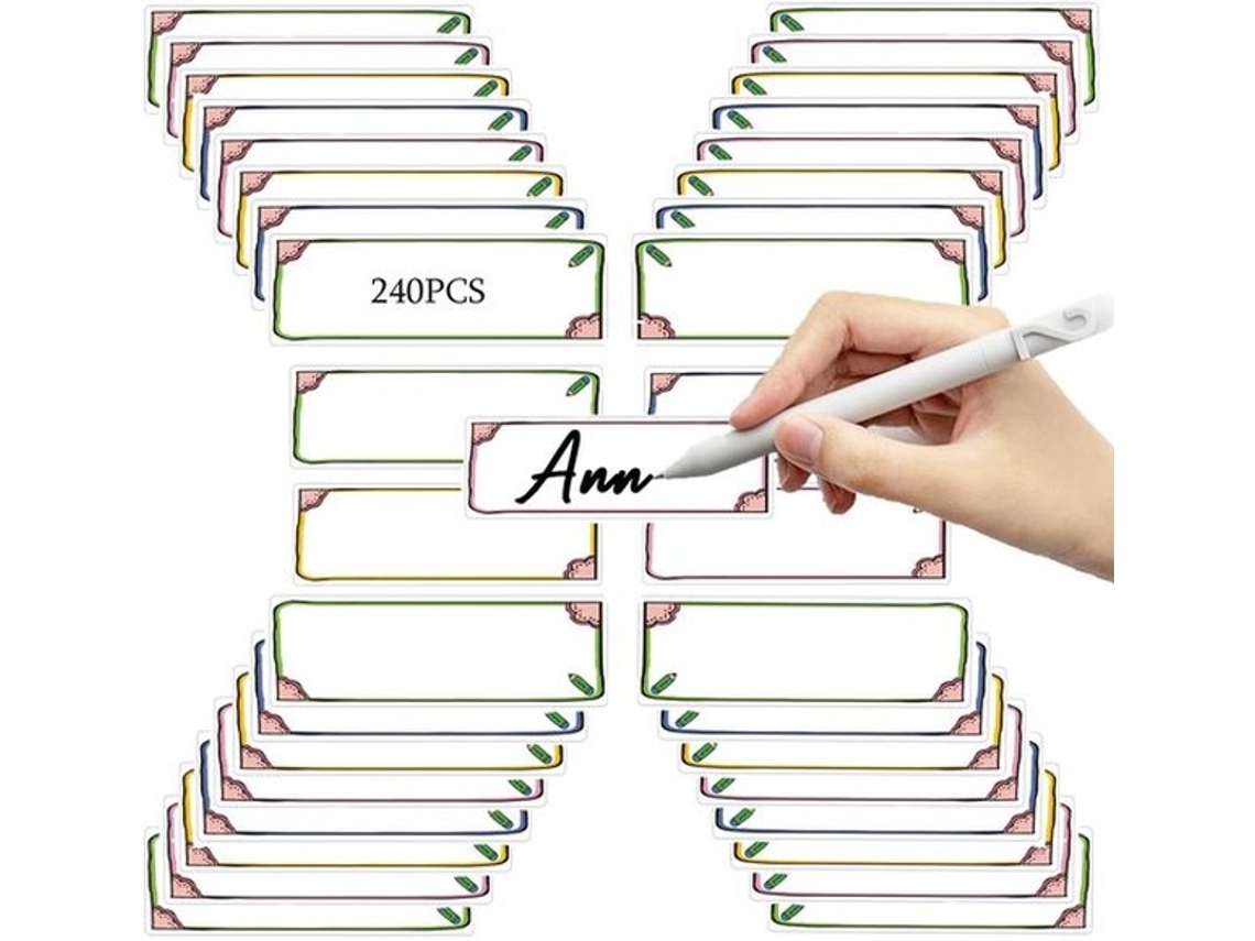 Etiquetas De Adesivo Para Crianças - Autoadesivo - Resistente À Água - 7,5 X 2,5 Cm - Sustentável - Resistente Ao Desgaste - Ideal Para Escola E Casa