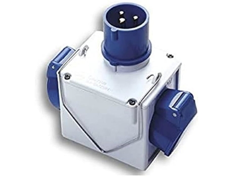 Adaptador Duplo Azul Cee 220 V FANTON Fme Estúdio de Fotografia e Iluminação