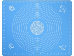 Tapete De Silicone Para Assar Massas Com Medidas, 19,7 X 15,7 Sem Bpa, Antiaderente E Antiderrapante, Acessórios De Mesa Azuis Para Assar Aquaforge