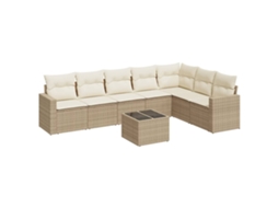 Garden Sofa Set, Garden Sofa Sets Vidaxl Bege Rattan / Vime (n/a)