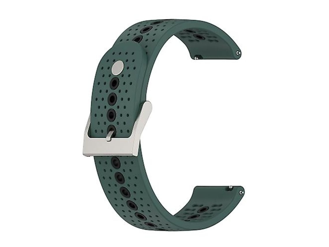 Pulseira De Relógio Lurelia Para Garmin Move Sport 20 Mm Silicone Verde Oliva Preto