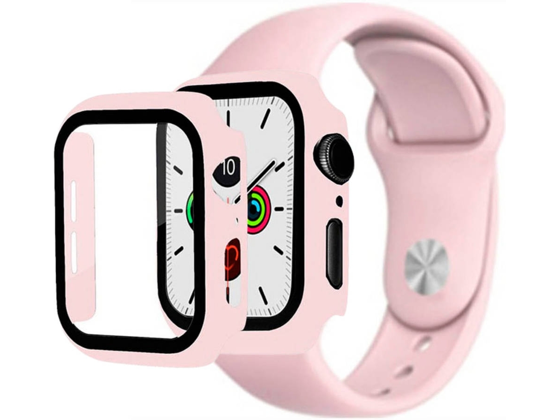 Kit Capa, Película e Bracelete Apple Watch Series 4 44mm Rosa