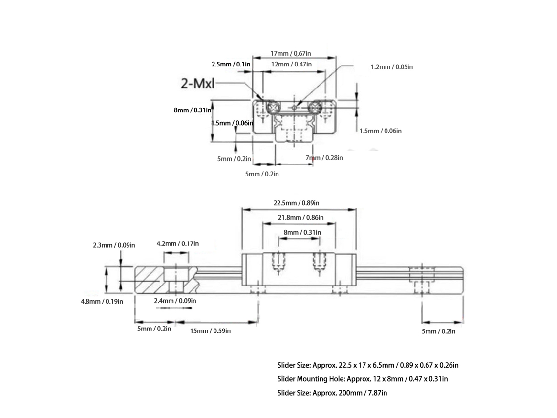 Guia Linear Com Bloco De Deslizamento Para Cnc
