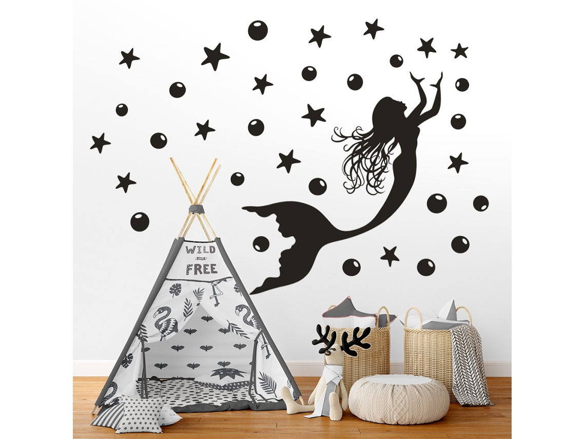 Adesivos De Parede Sereia Adesivos De Parede Adesivos Murais Para Quarto Slowmoose