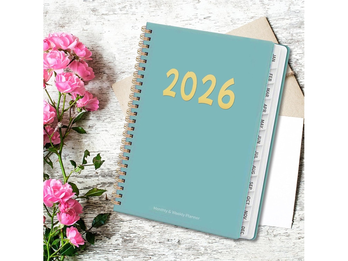 Agenda 2026 Anual de 12 com Lombada em a Semanal e Mensal para Mulheres CHABERLU