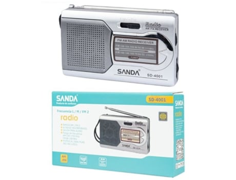 Rádio Fm/Am SANDA Sd-4001 Cinzento