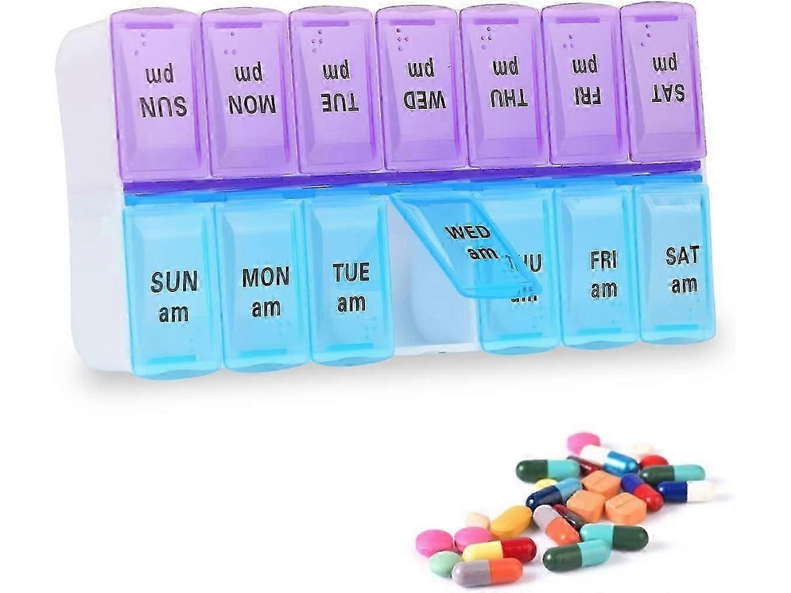 Porta Comprimidos Para 7 Dias, Manhã E Noite, Com 2 Compartimentos, Prático E Funcional. Nostalgia88