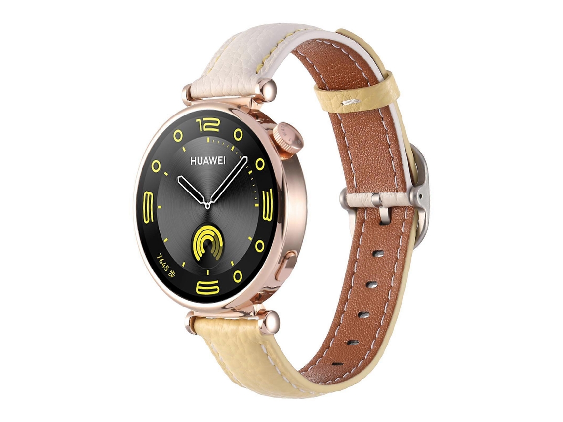 Pulseira De Couro Com Fivela Quadrada E Textura De Lichia De 18 Mm