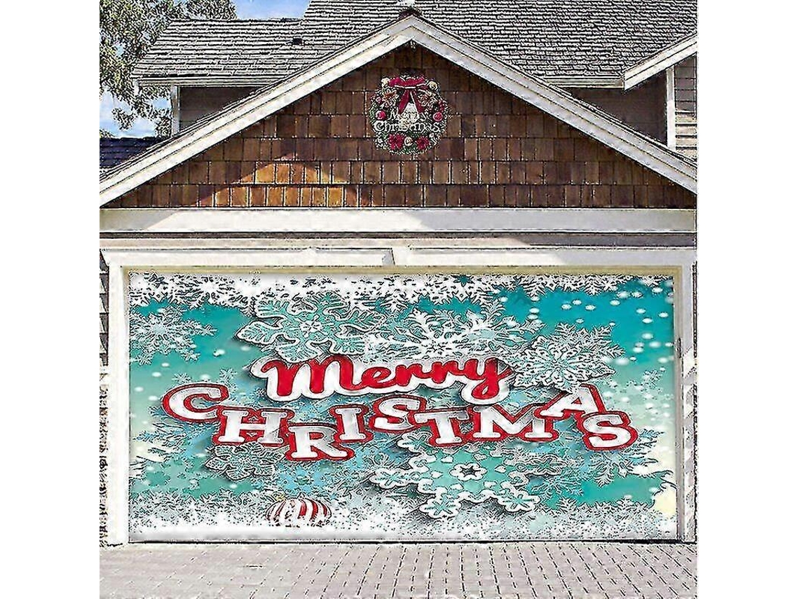 Capa De Porta De Garagem De 4,88 X 2,13 M Com A Inscrição Feliz Natal Decoração Ideal Para As Festas De Fim De Ano. Hengjian