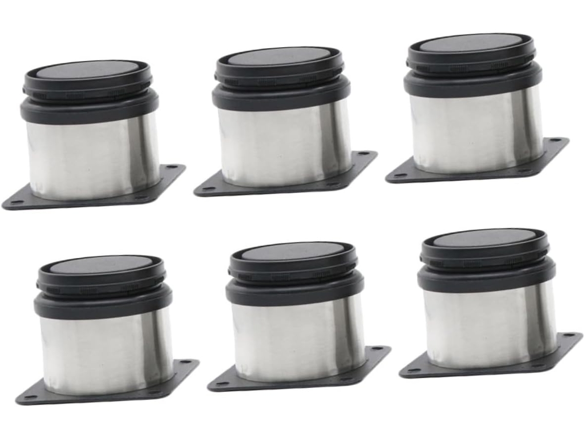 Sewacc Conjunto De 6 Pés Ajustáveis Em Aço Inoxidável Para Móveis, Sofás E Mesas, Com Design Robusto