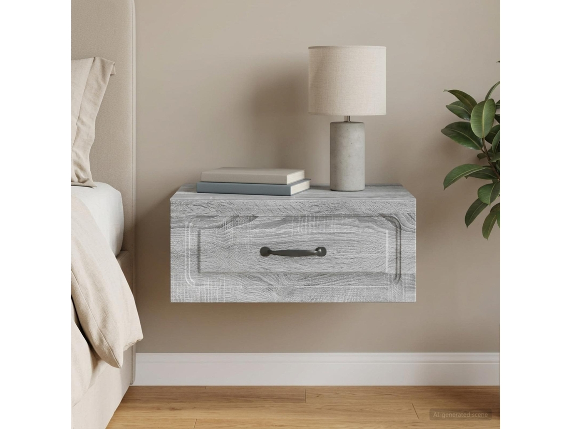Vidaxl Gabinete De Canto Montado Na Parede Sonoma Cinzento