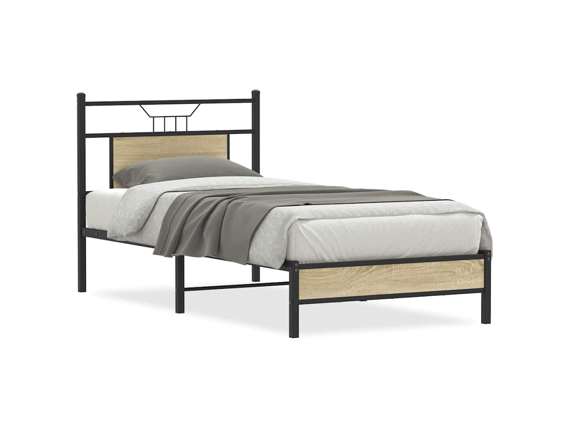 Estrutura Cama S/ Colchão Derivados de Madeira Carvalho Sonoma MAISON EXCLUSIVE (200x200 cm)