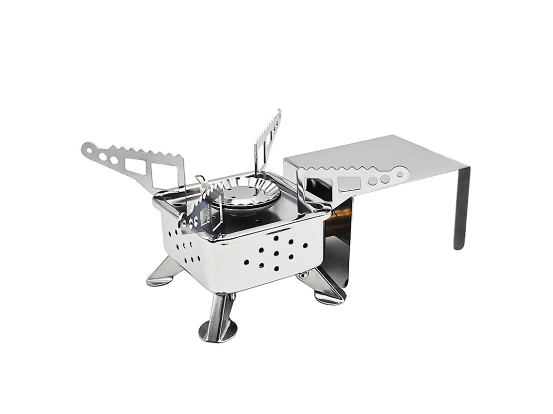 Fogão de Camping Portátil a Gás Inox Mini