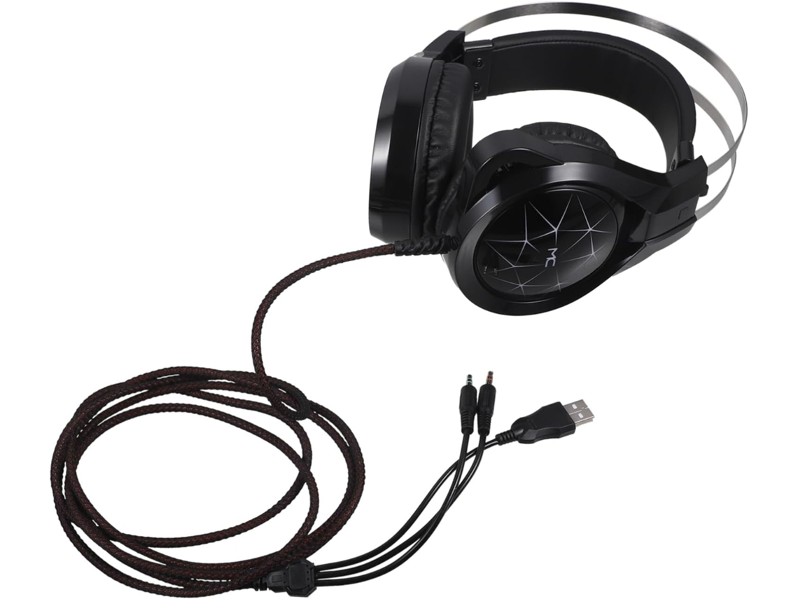 Fone De Gamer Com Fio Em Metal E Design Luzes 7 Cores. Para Jogar