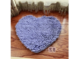 Alfombra Corazón Anti-deslizante Lavable Alfombra De Entrada Baño Salón 50x60cm Cian Nieve