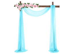 Laxiscreed Cortina De Tecido Chiffon Com Contraste Para Janelas E Decoração De Casamento