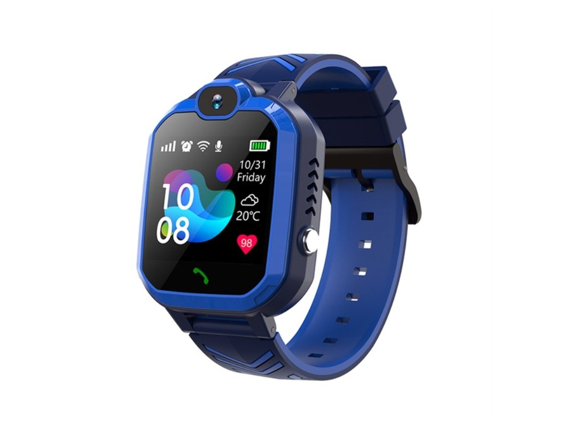 Smartwatch Telefone Infantil Gps Posicionamento Bidirecional 1 44 Polegadas Hd Tela Sensível Ao Toque Anti-perda Monitor Azul*