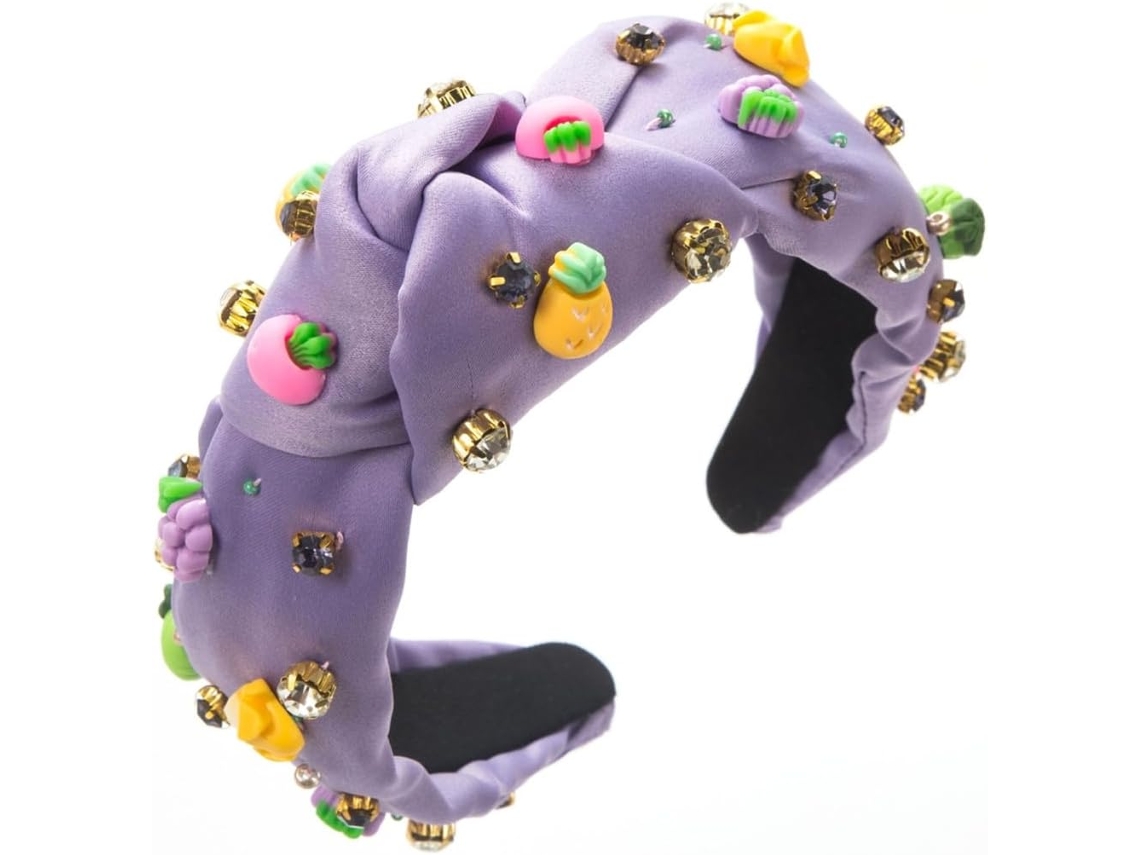 Tiara Feminina SFUSHOS com Nó, Pérolas e Strass