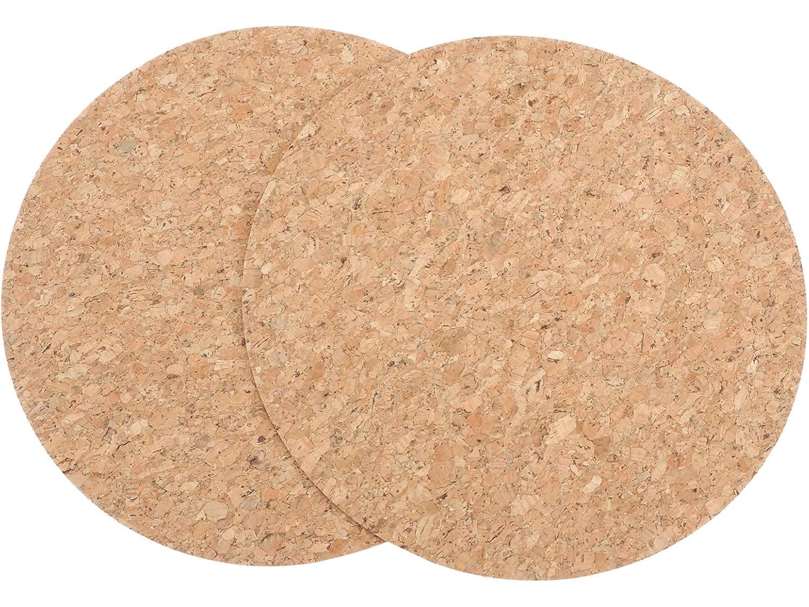Mousepads Compactos De Cortiça Natural (pacote Com 2) - Antiderrapantes