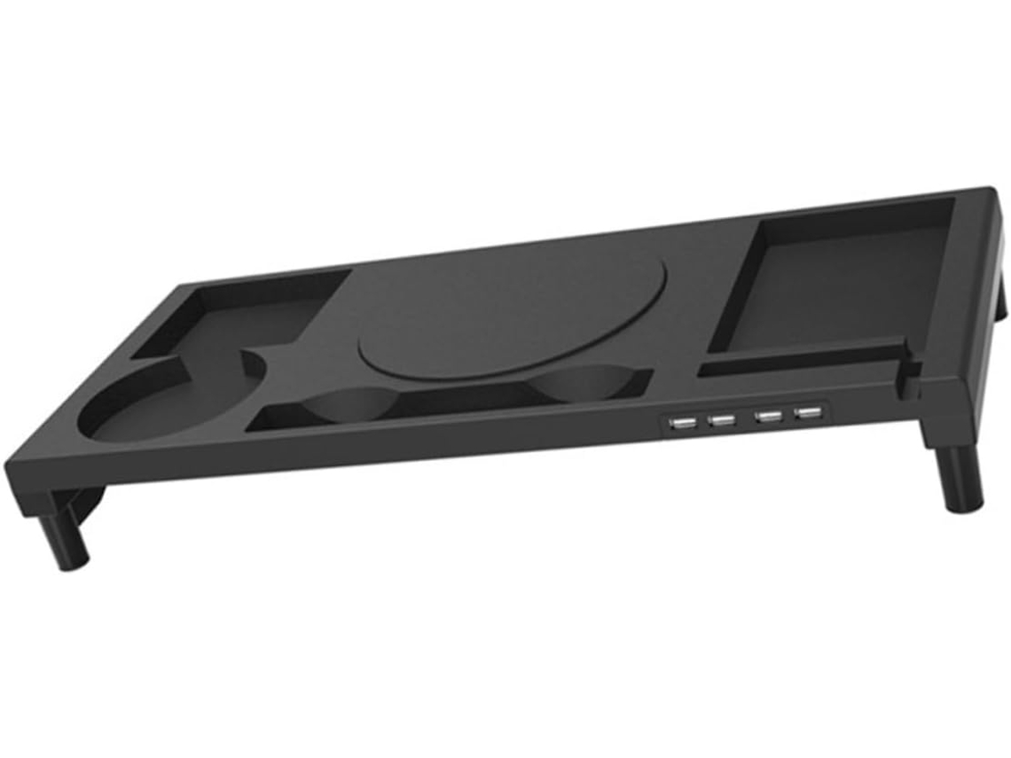Suporte Para Monitor E Organizador De Mesa Multifuncional Com Usb, Compatível Com Laptops E Acessórios. Suporte Para Monitor E Organiza Gokoco