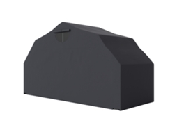Barraca de Abrigo para Moto, Tecido Oxford, 2 Janelas, 345x135x191 Cm, Preta
